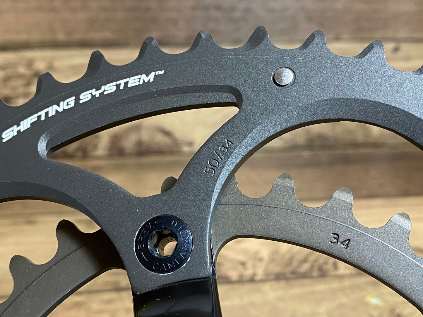 IC561 カンパニョーロ CAMPAGNOLO アテナ ATHENA クランクセット 50/34T 170mm パワートルク 黒 ※未使用品