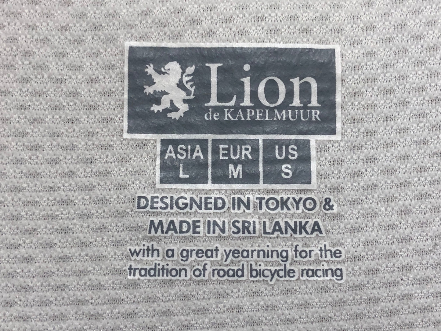 IJ868 リオンドカペルミュール Lion de KAPELMUUR 半袖 サイクルジャージ 白 L