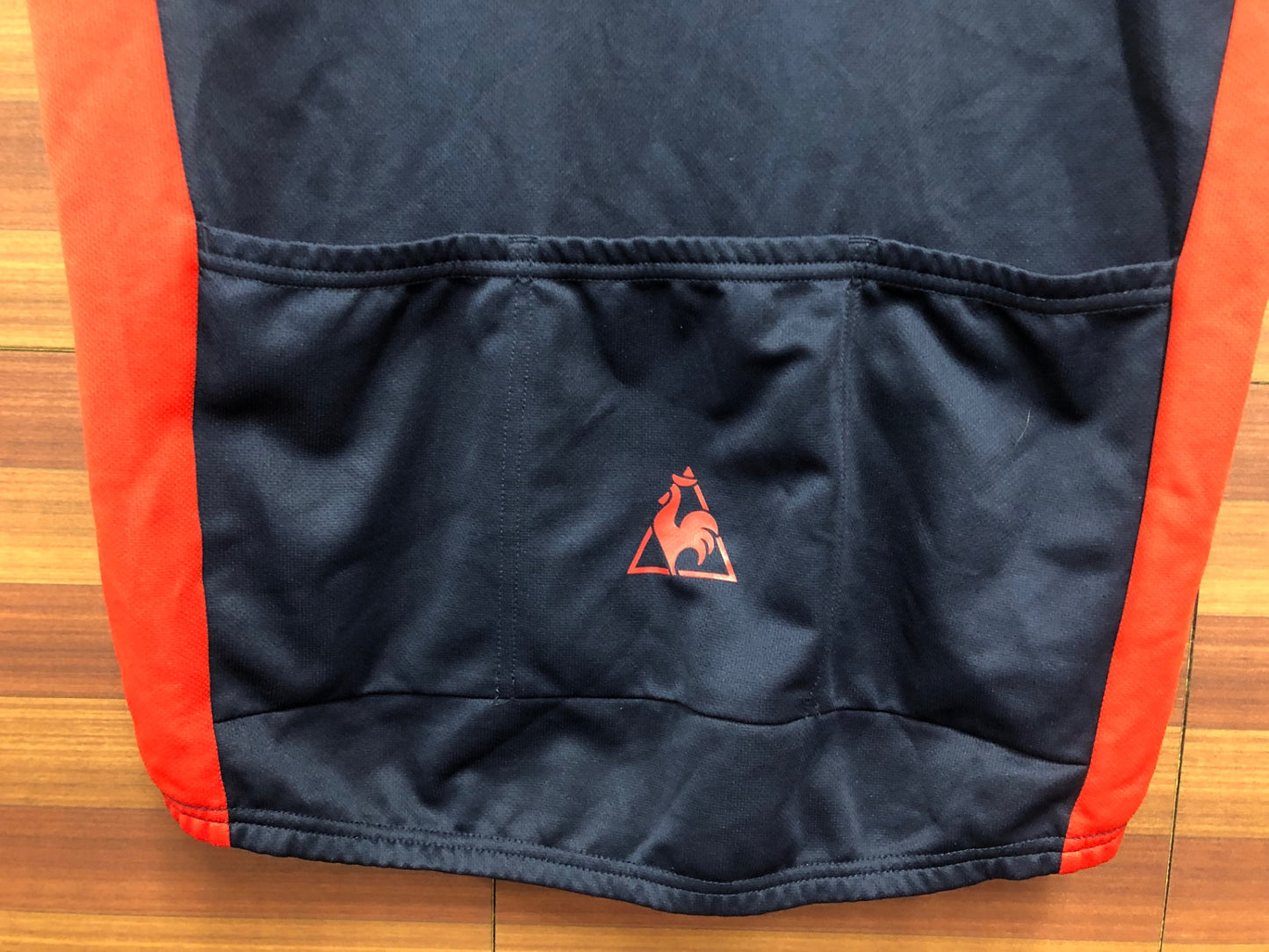 IM212 ルコックスポルティフ le coq sportif 半袖 サイクルジャージ 紺 赤 O