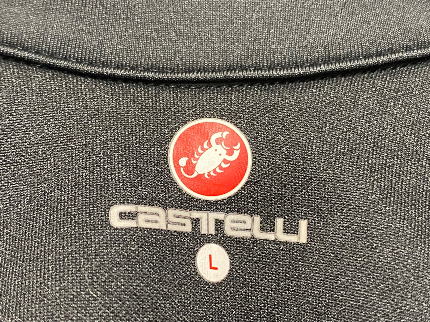 IZ651 カステリ CASTELLI ロッソコルサ ROSSO CORSA 長袖ジャージ 裏起毛 Lサイズ 黒