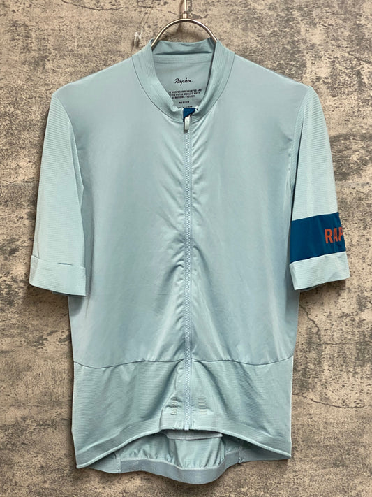 JC595 ラファ Rapha PRO TEAM JERSEY 半袖 サイクルジャージ 水色 M