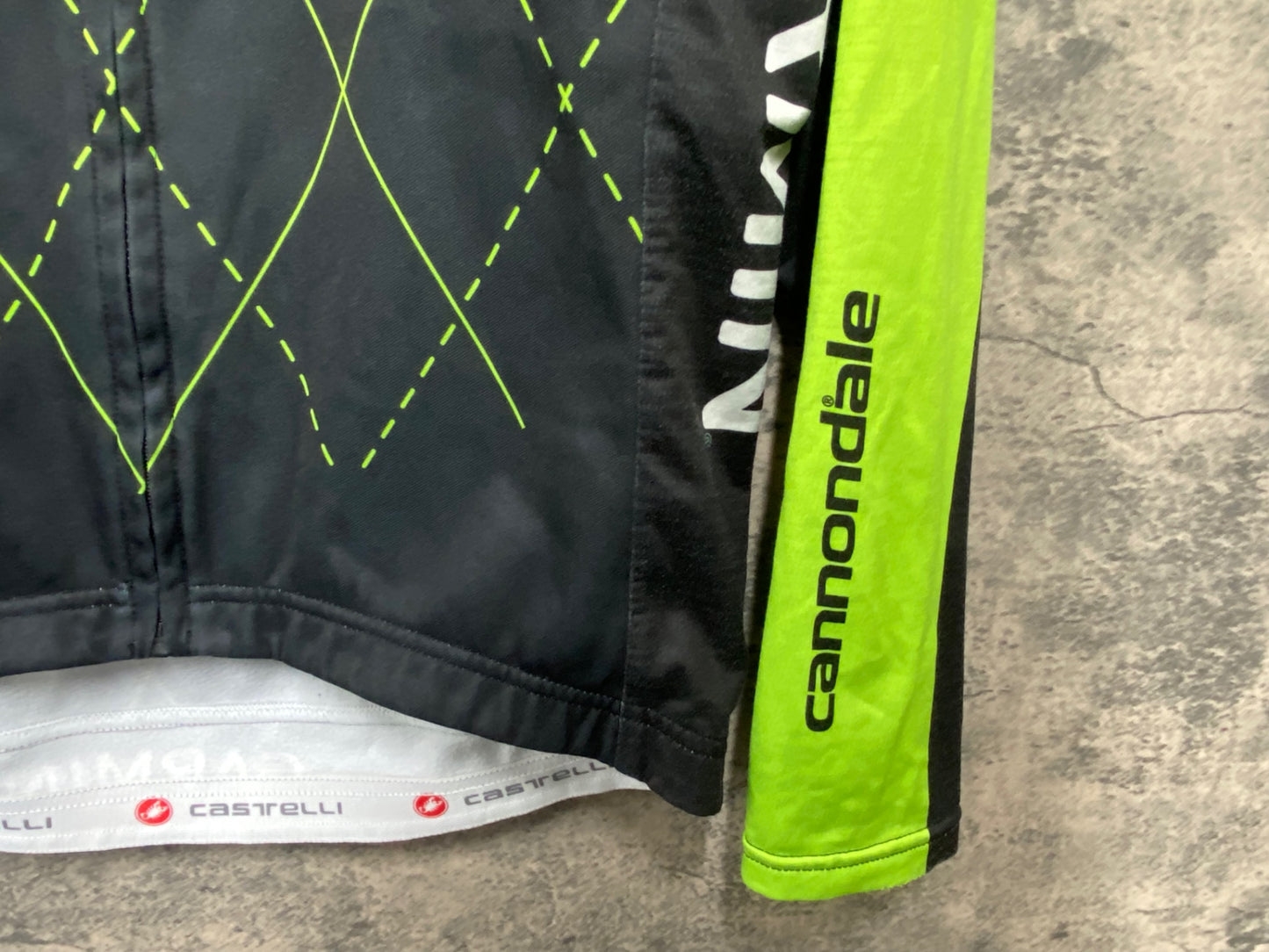 JD124 カステリ CASTELLI 長袖 サイクルジャージ 黒 XL 裏起毛 Cannondale