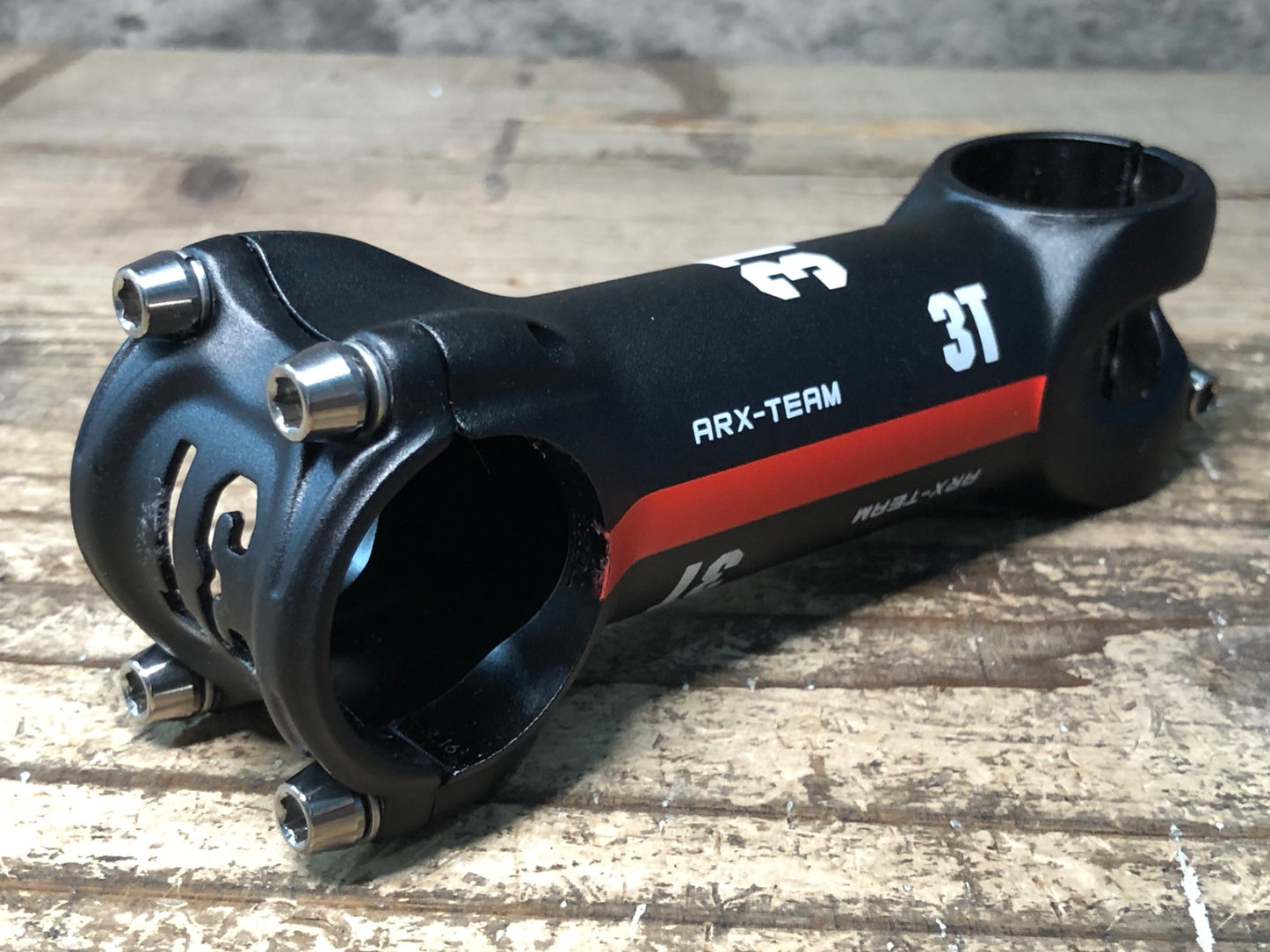 IY965 3T ARX-TEAM アルミ ステム 黒 110mm Φ31.8 OS -6°