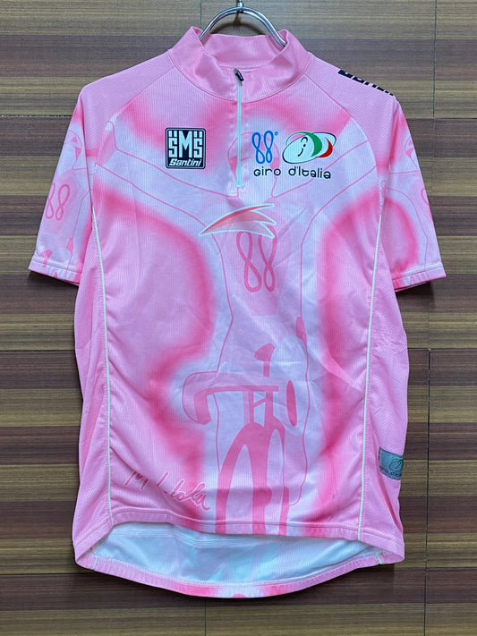 ID190 サンティーニ Santini 半袖サイクルジャージ ピンク L giro d'italia