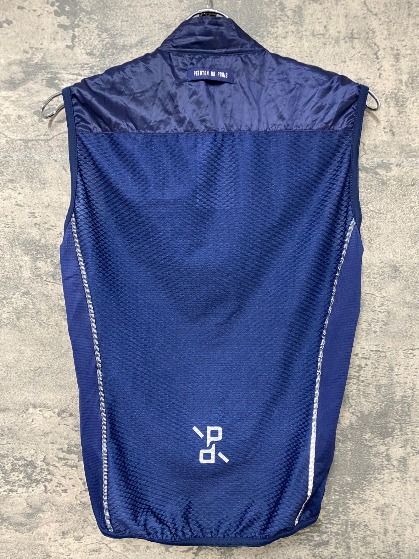 JC193 プロトンドパリ PELOTON DE PARIS WIND GILET ジレ ベスト 紺 S