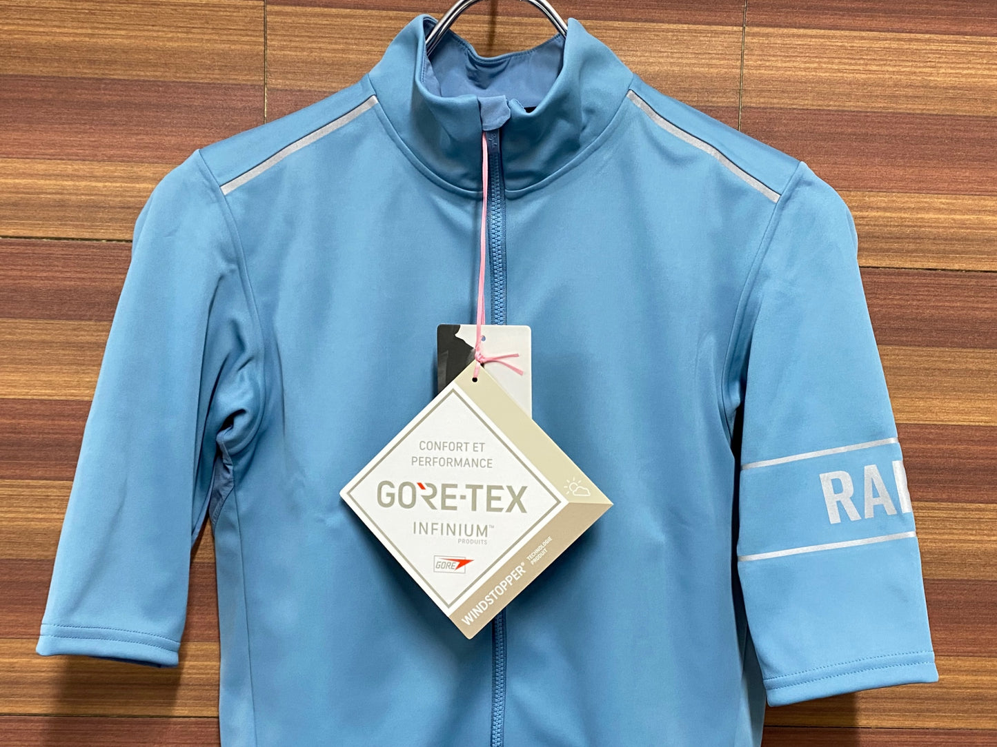 IT647 ラファ Rapha MEN'S PRO TEAM WINDSTOPPER JERSEY 半袖 サイクルジャージ 水 S 未使用