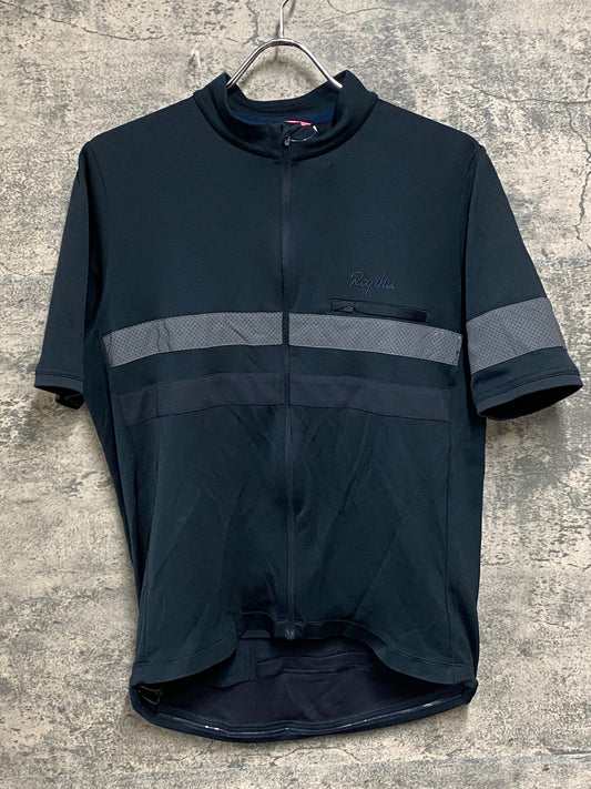 JB673 ラファ Rapha BREVET 半袖 サイクルジャージ 黒 XL