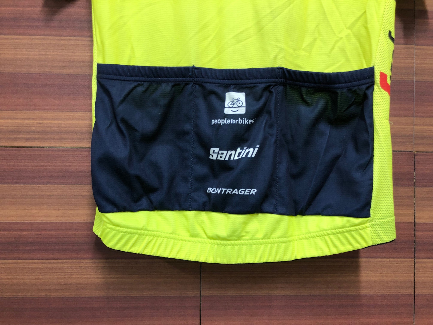 IL248 サンティーニ Santini 半袖 サイクルジャージ 黄 グレー M Segafredo ※汚れ、擦れ