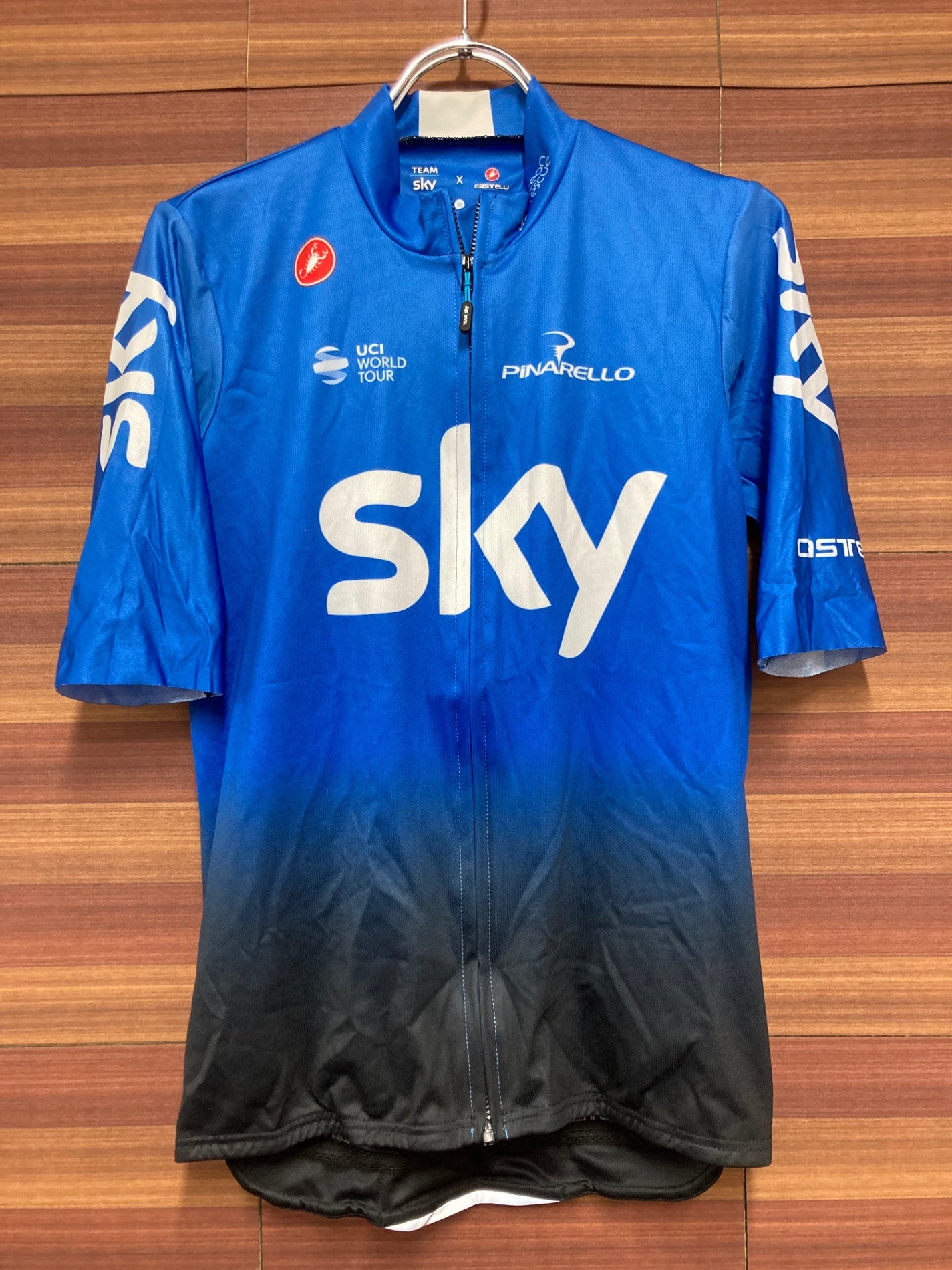 IS780 カステリ CASTELLI TEAM SKY 半袖 サイクルジャージ 青 M