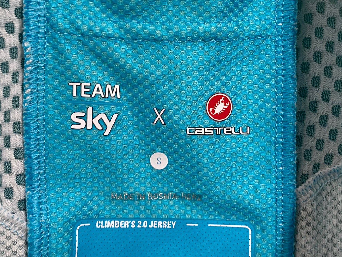 JC798 カステリ CASTELLI CLIMBER'S 2.0 JERSEY 半袖 サイクルジャージ 水色 S TEAM sky
