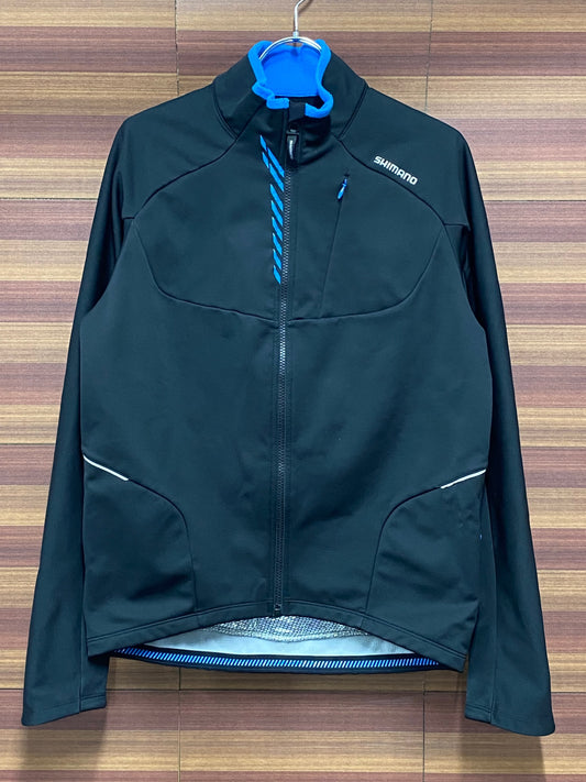 IT527 シマノ SHIMANO 長袖サイクルジャケット 黒 ASIA L 裏起毛