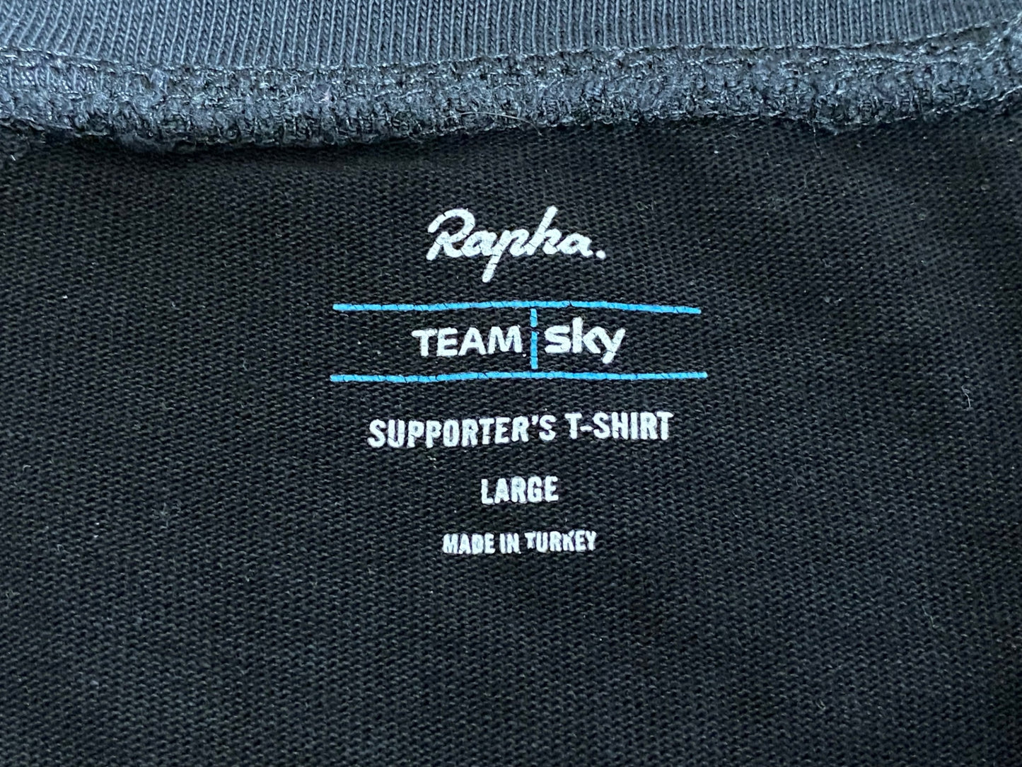 JC822 ラファ Rapha SUPPORTER'S T-SHIRT 半袖 Tシャツ 黒 M TEAM sky