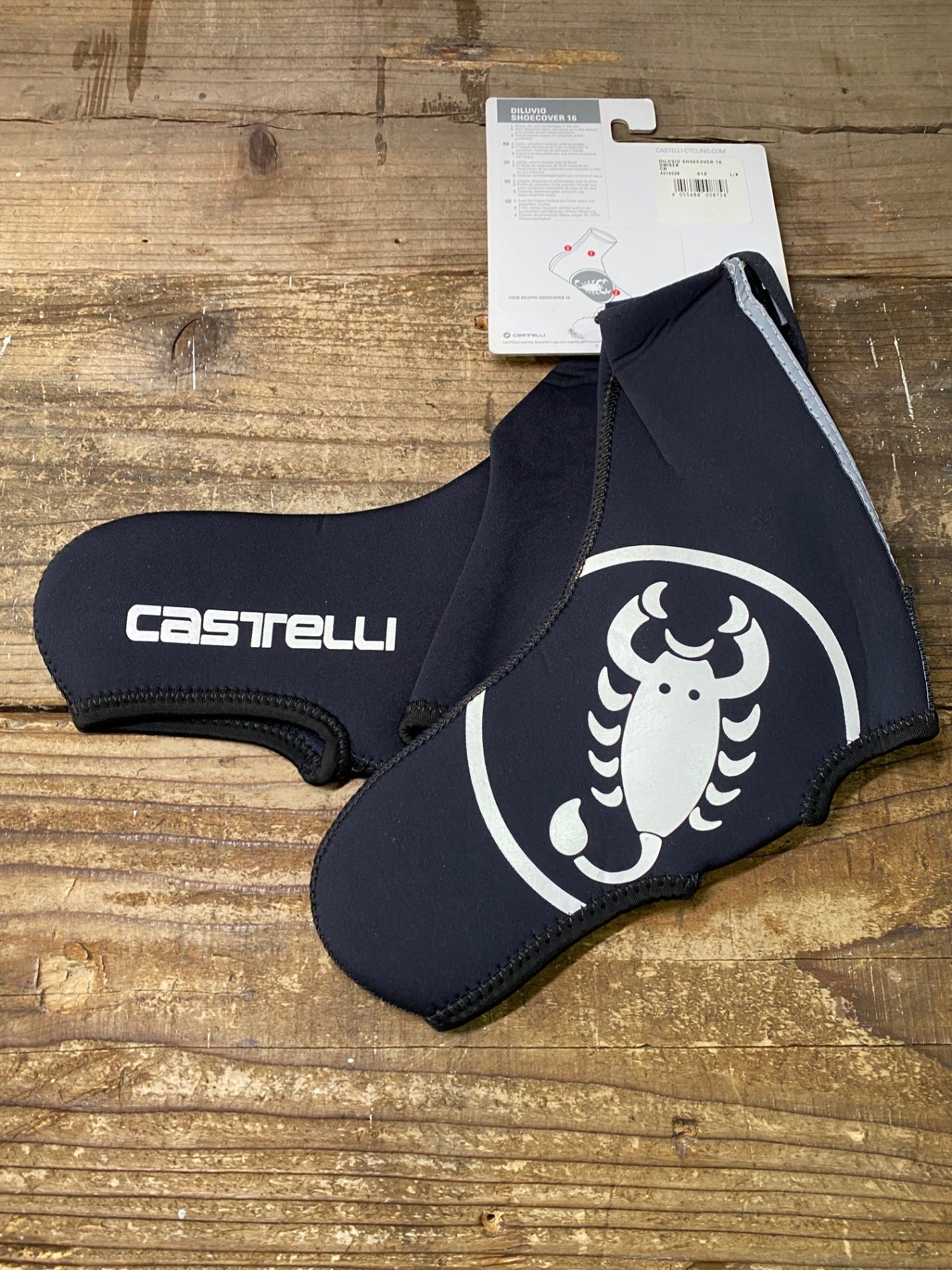 IV935 カステリ CASTELLI DILUVIO シューズカバー 黒 L/XL