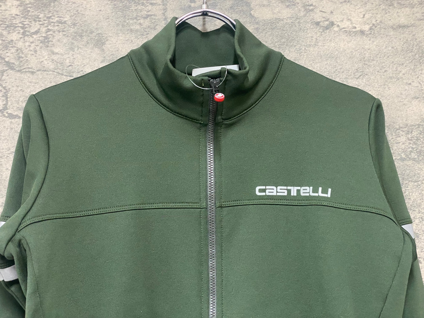 IZ240 カステリ CASTELLI 長袖 サイクルジャージ カーキ XS 裏起毛
