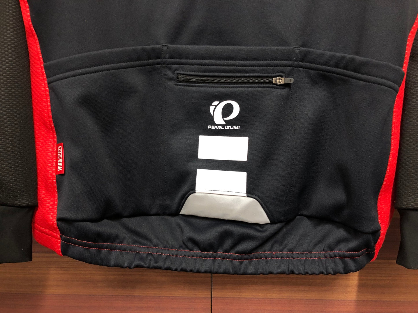 IP249 パールイズミ PEARL iZUMi 長袖 サイクルジャケット 黒 赤 M 裏起毛 WINDBREAK