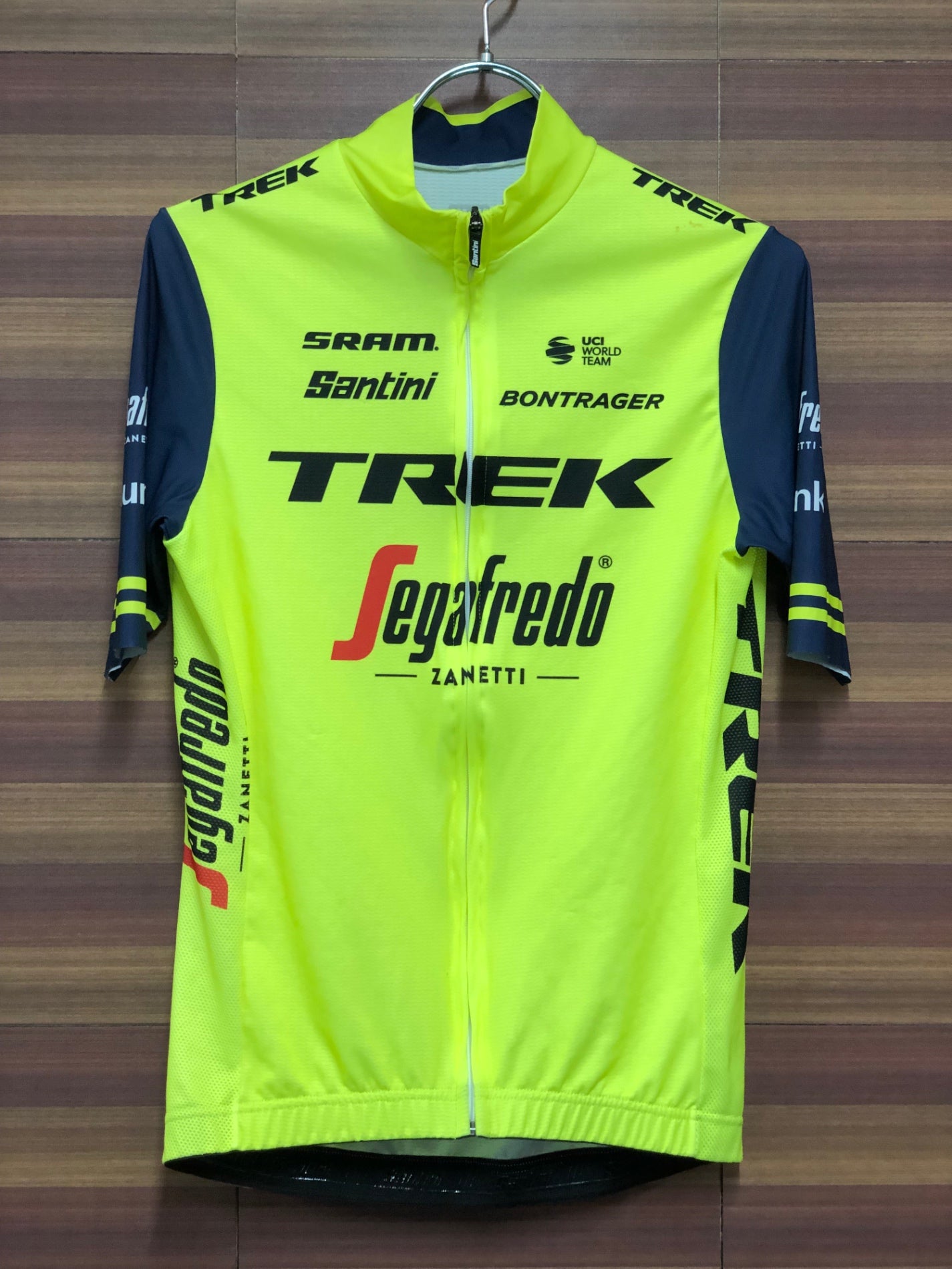 II698 サンティーニ SANTINI サイクルジャージ 半袖 S 黄 TREK Segafredo