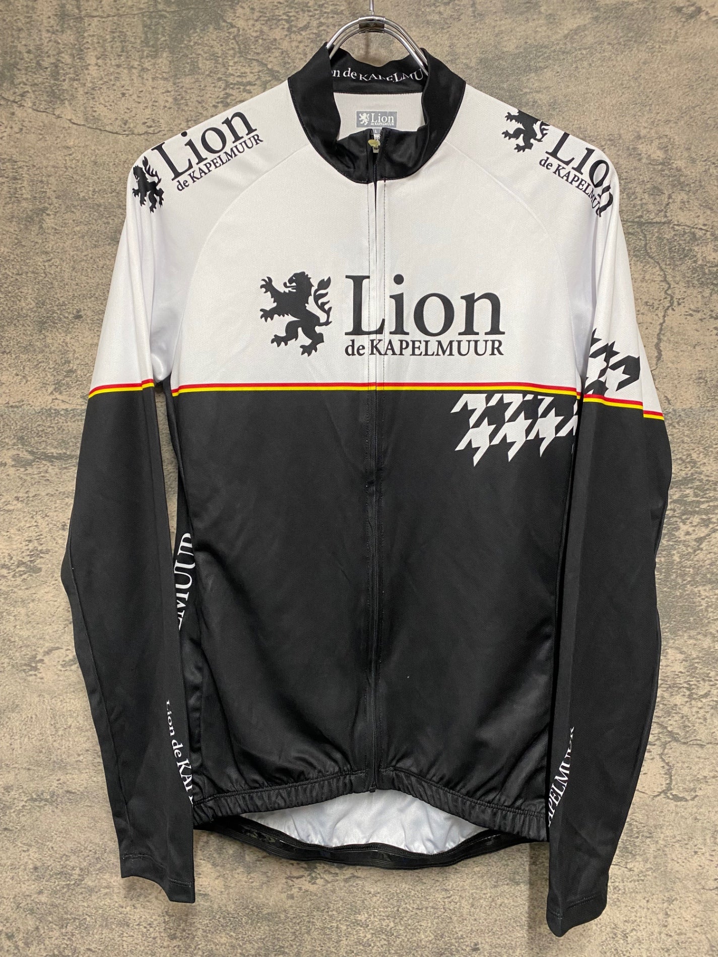 IT110 リオンドカペルミュール Lion de KAPELMUUR 長袖 サイクルジャージ 黒 L