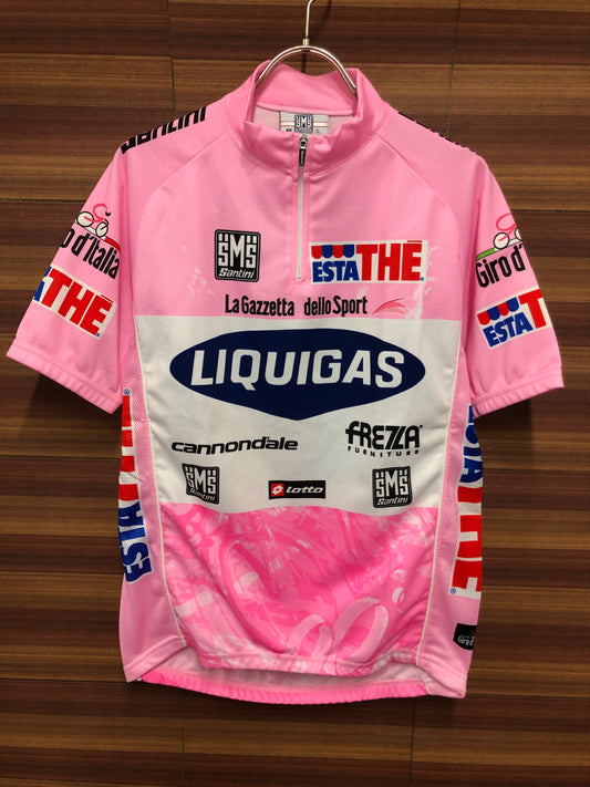 IP651 サンティーニ SMS SANTINI LIQUIGAS マリアローザ 半袖 サイクルジャージ ピンク Lサイズ