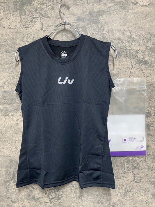 IV922 ジャイアント GIANT Liv ノースリーブ ベースレイヤー 黒 レディース M メッシュ