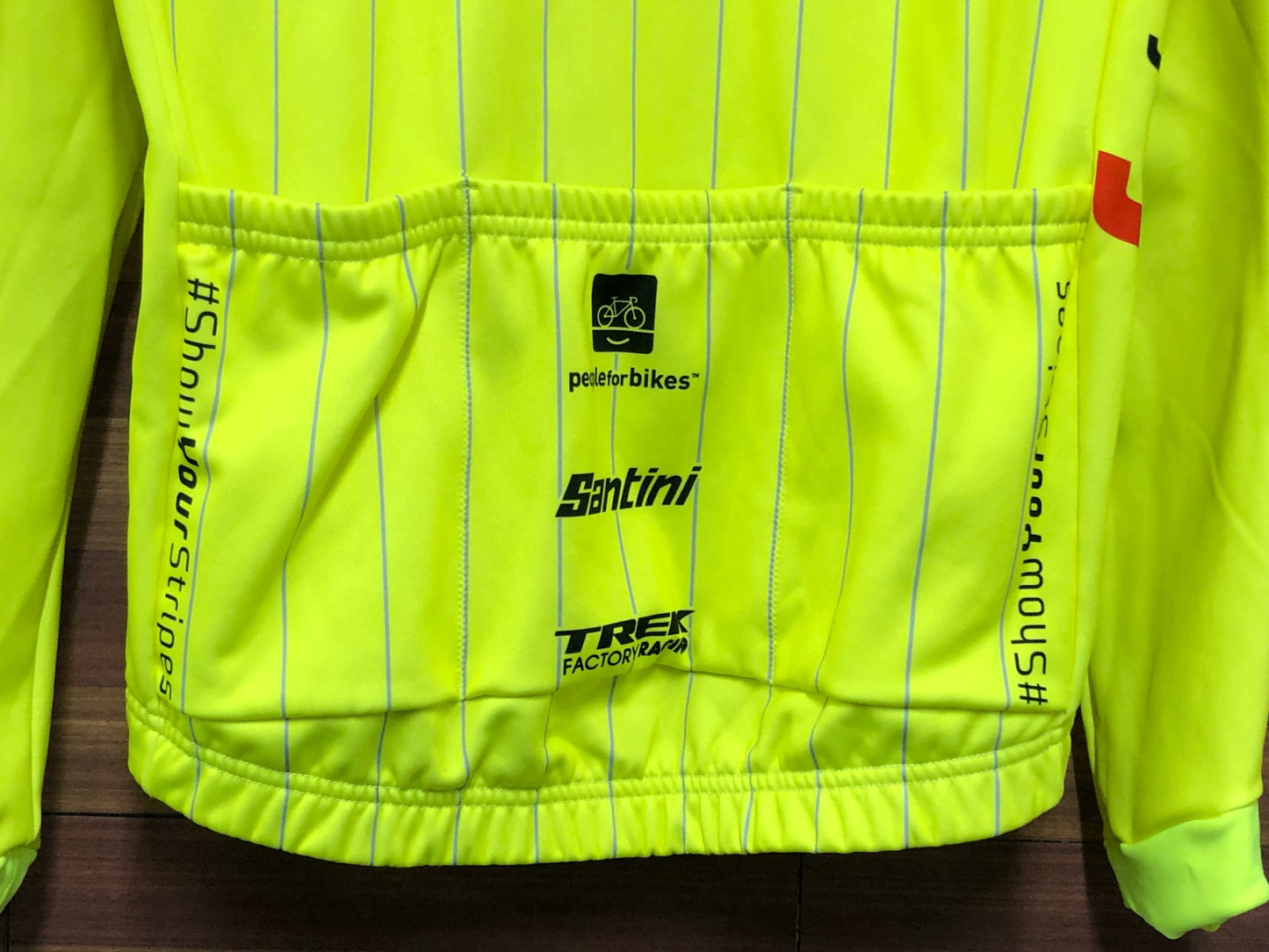 IT202 サンティーニ Santini 長袖 サイクルジャージ 黄 XS 裏起毛 TREK Segafredo