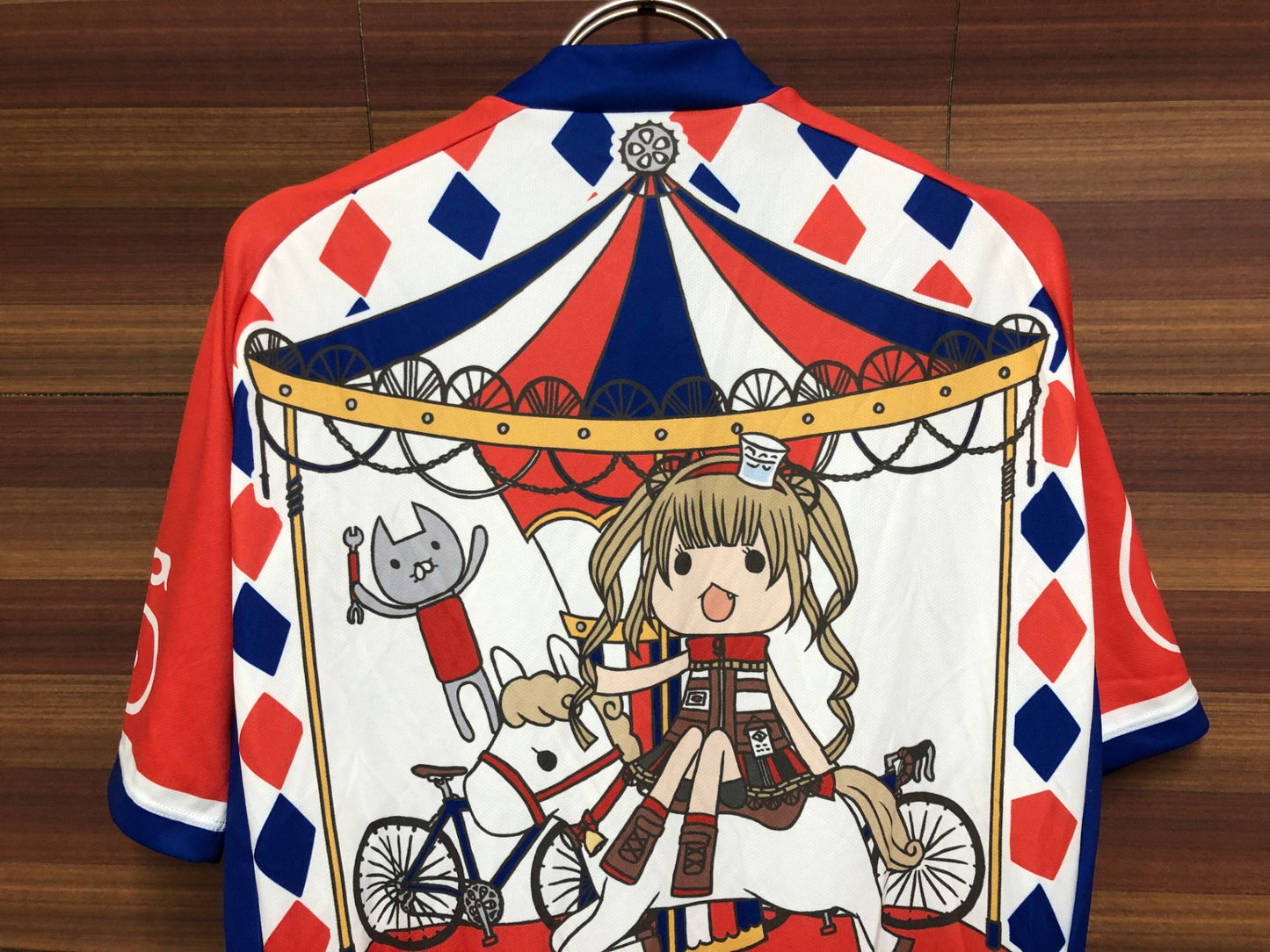 IS976 サンボルト SUNVOLT 半袖 サイクルジャージ 白 青 赤 L