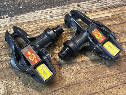 IS493 マヴィック MAVIC ゼリウム ZXELLIUM SLR ビンディングペダル ※軸ガタ、踏み面擦れ、板ばね割れ ジャンク