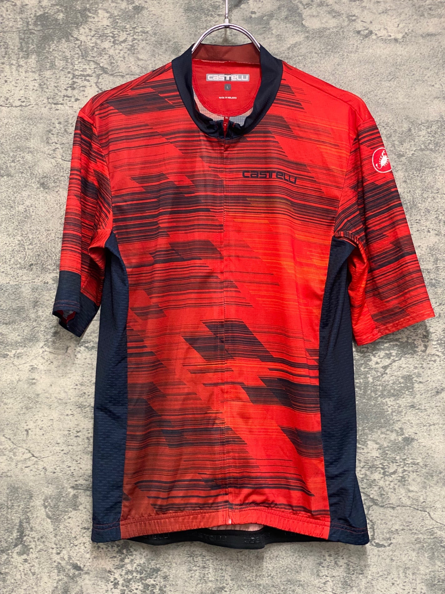 IZ056 カステリ CASTELLI 半袖 サイクルジャージ 赤 L
