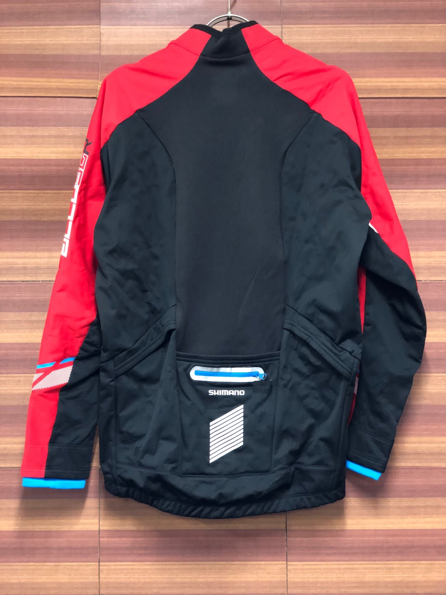 IT949 シマノ SHIMANO ACCU3DR 長袖サイクルジャケット 赤黒 XL 裏起毛