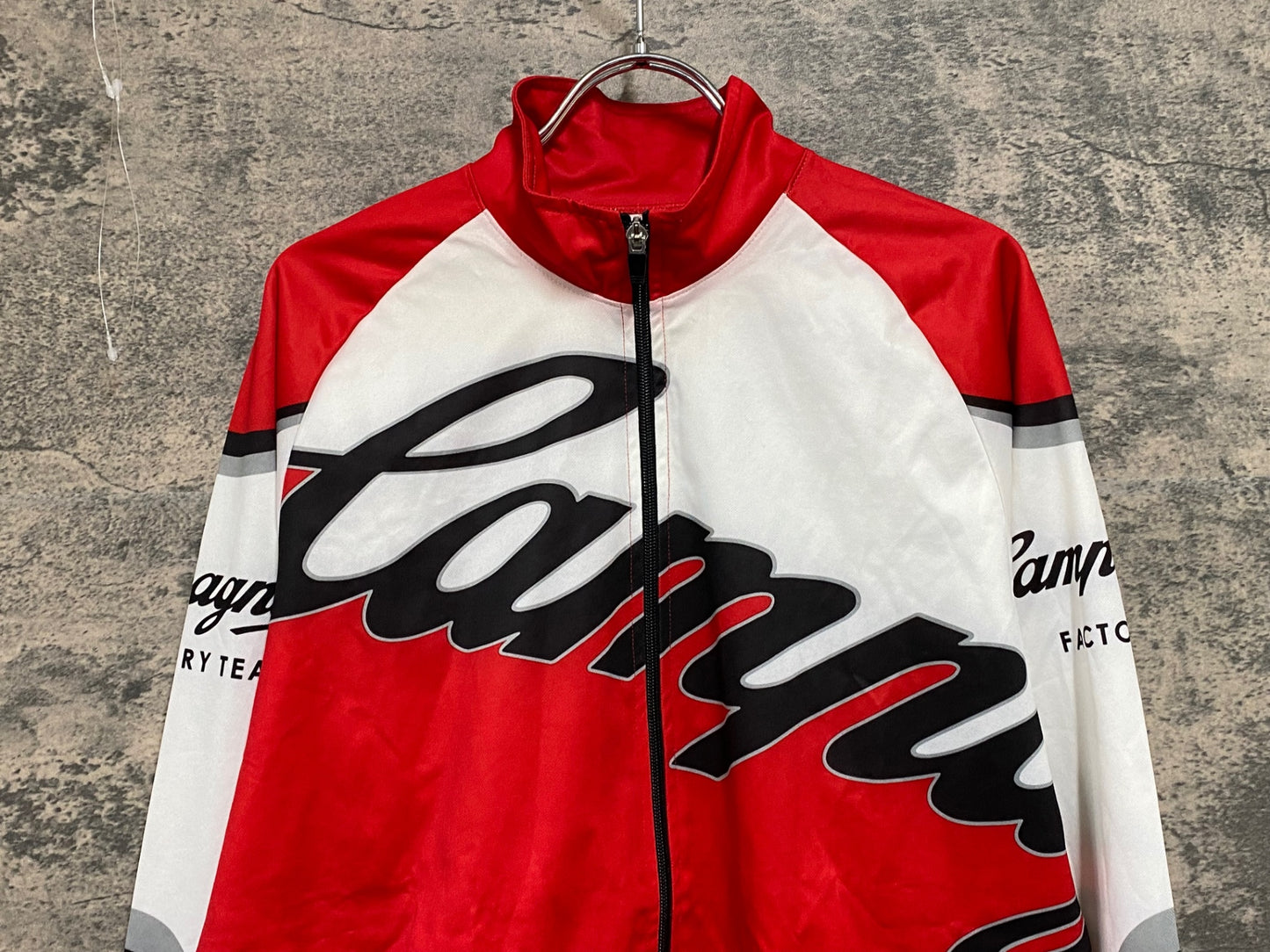 JB219 カンパニョーロ CAMPAGNOLO 長袖 サイクルジャケット 白 赤 L