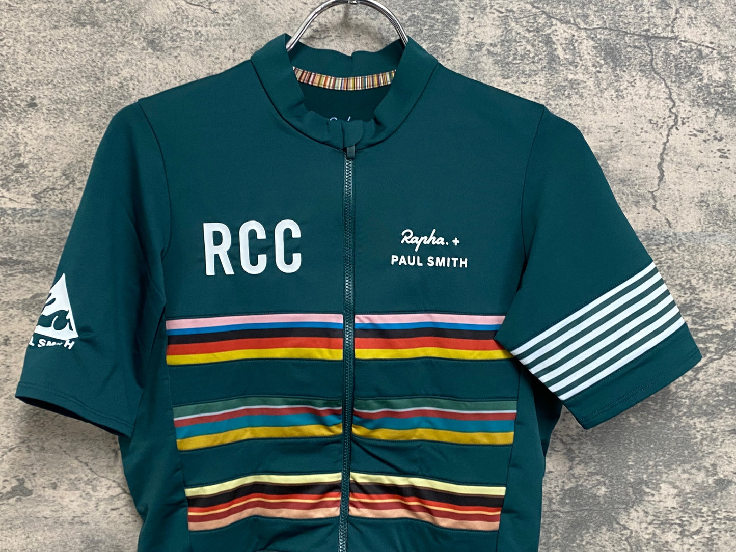 IY135 ラファ Rapha RCC Paul Smith PRO TEAM 半袖 サイクルジャージ S グリーン
