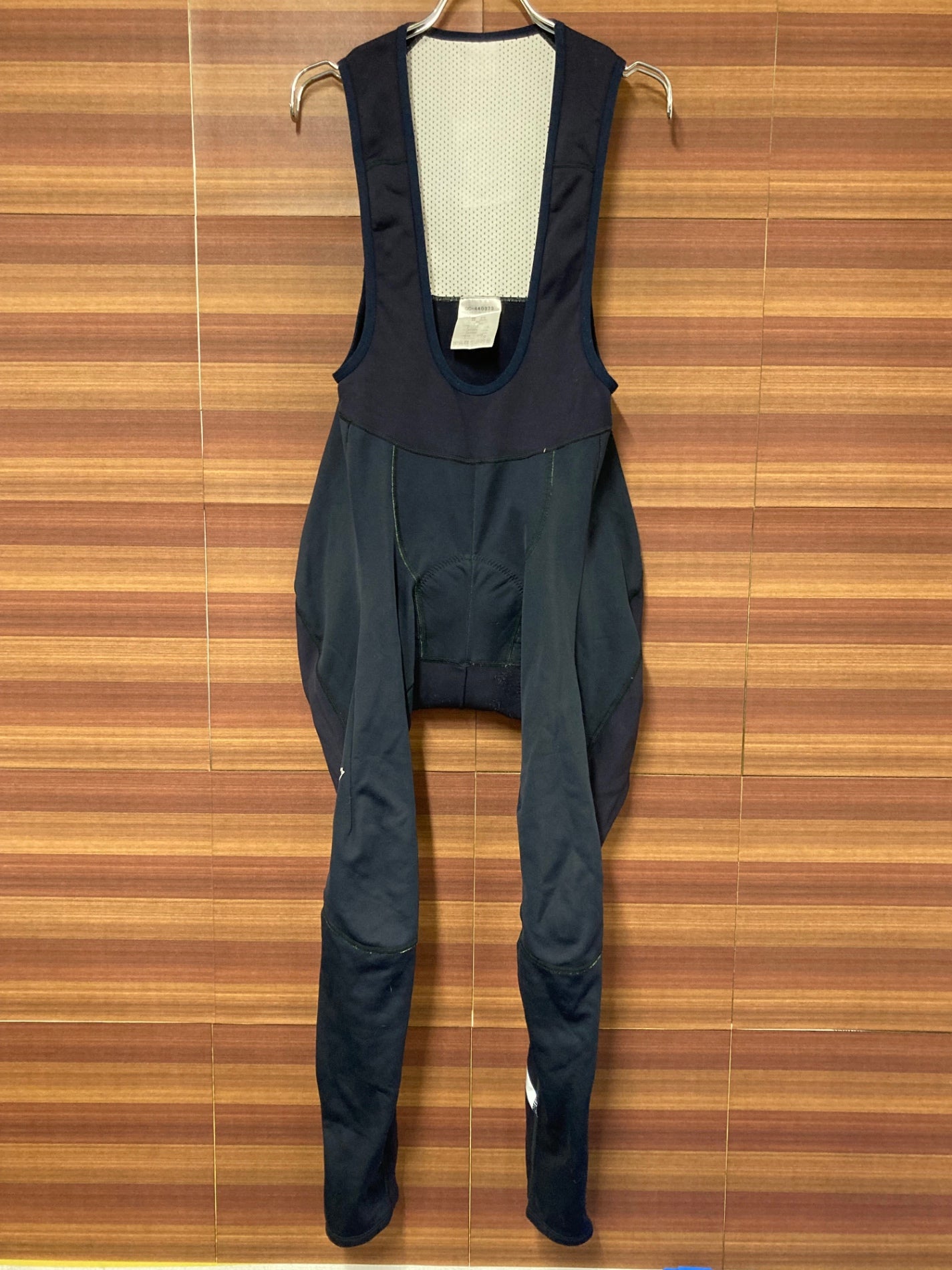 IO079 ルコックスポルティフ le coq sportif ビブタイツ 紺 L 裏起毛 ※動物の毛、パッド擦れ