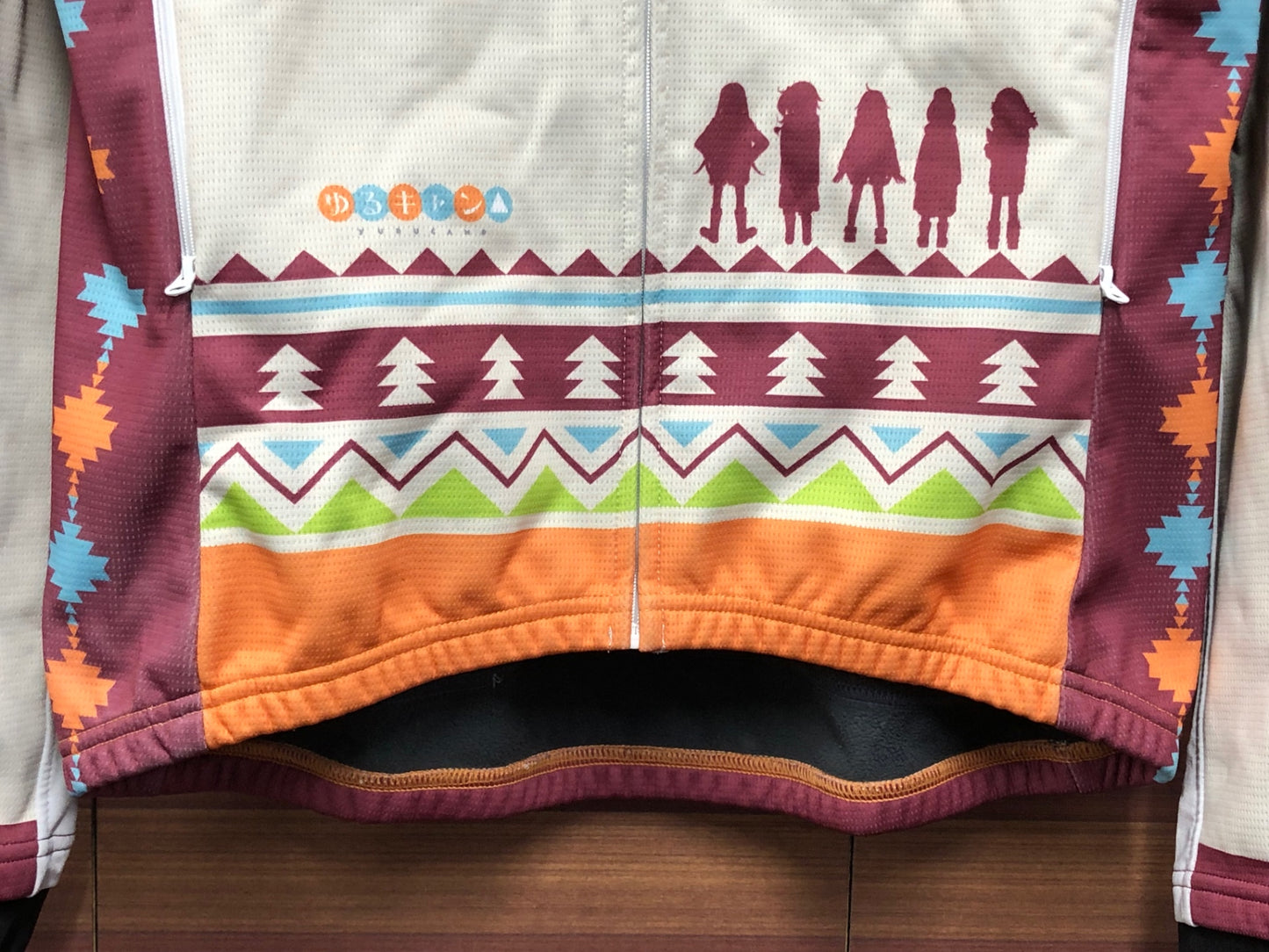 IT015 GSR Gear 長袖 サイクルジャケット ベージュ オレンジ L ゆるキャン△ 痛ジャージ