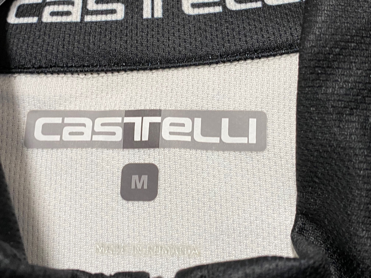 IT367 カステリ CASTELLI 半袖 サイクルジャージ 白黒 M