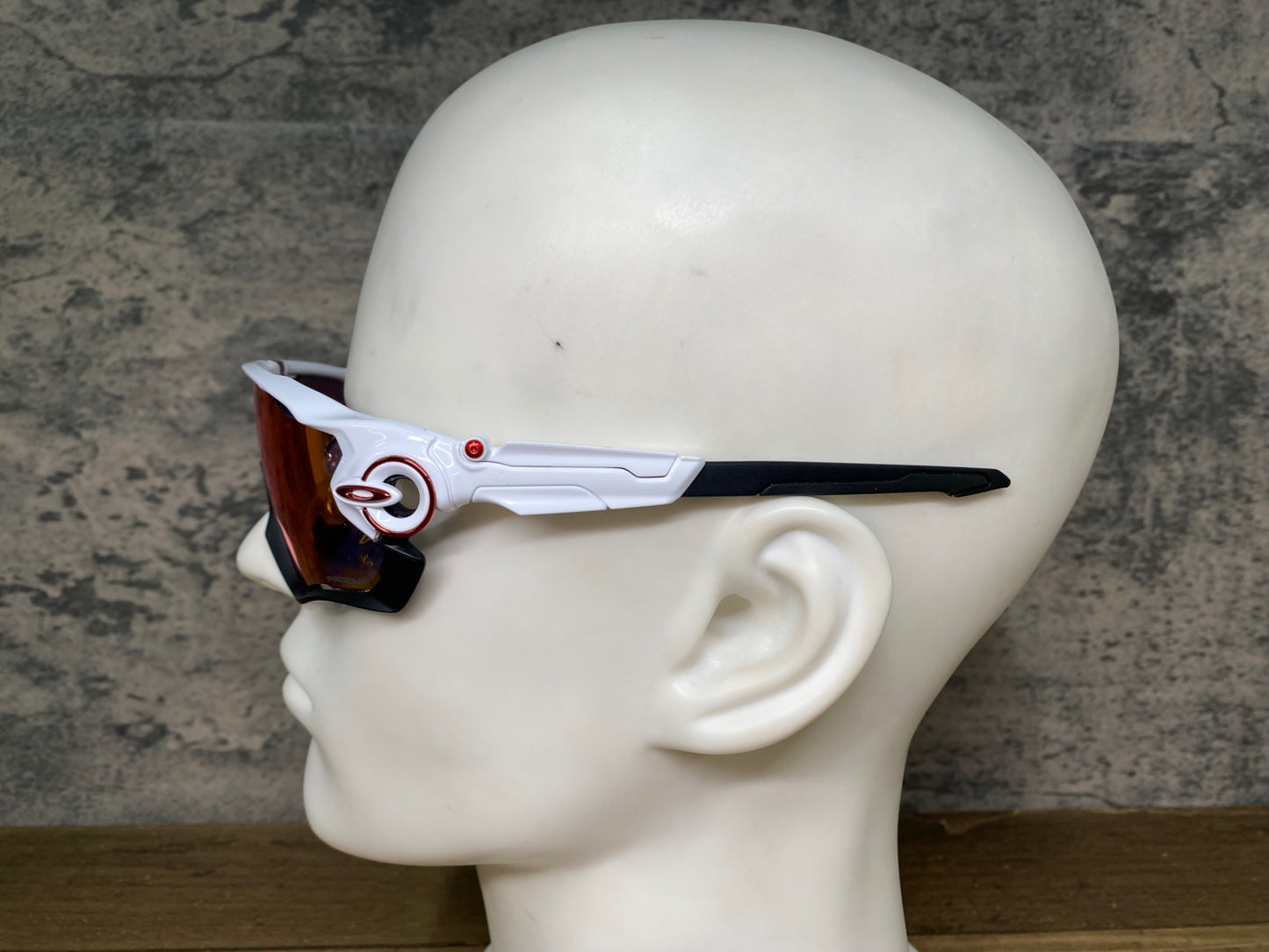 JB341 オークリー OAKLEY JAWBREAKER サングラス アイウェア 白 黒 PRIZMレンズ PHOTOCHROMICレンズ付属 ※レンズ一部剥がれ