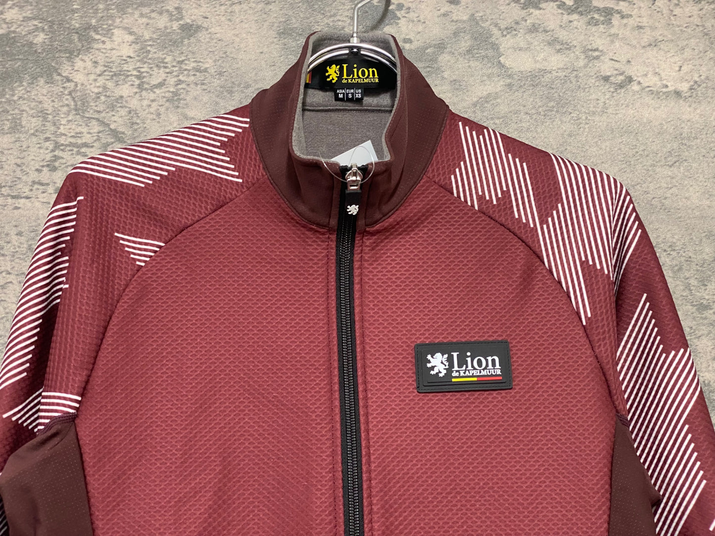 IZ770 リオンドカペルミュール Lion de KAPELMUUR 長袖 サイクルジャケット バーガンディ M 裏起毛