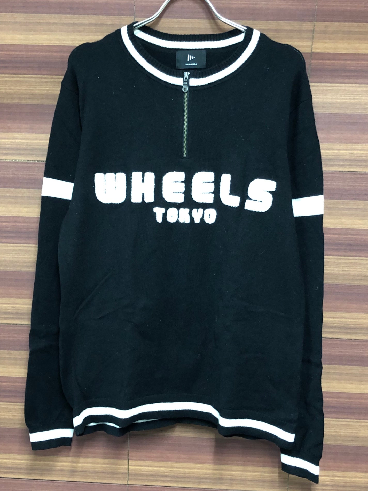 IQ344 トーキョーウィールズ TOKYO WHEELS 長袖 ニット M 白黒