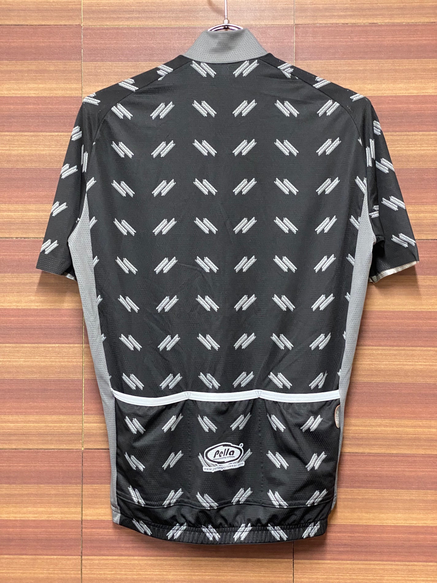 IH962 ペラ pella 半袖 サイクルジャージ 黒 M