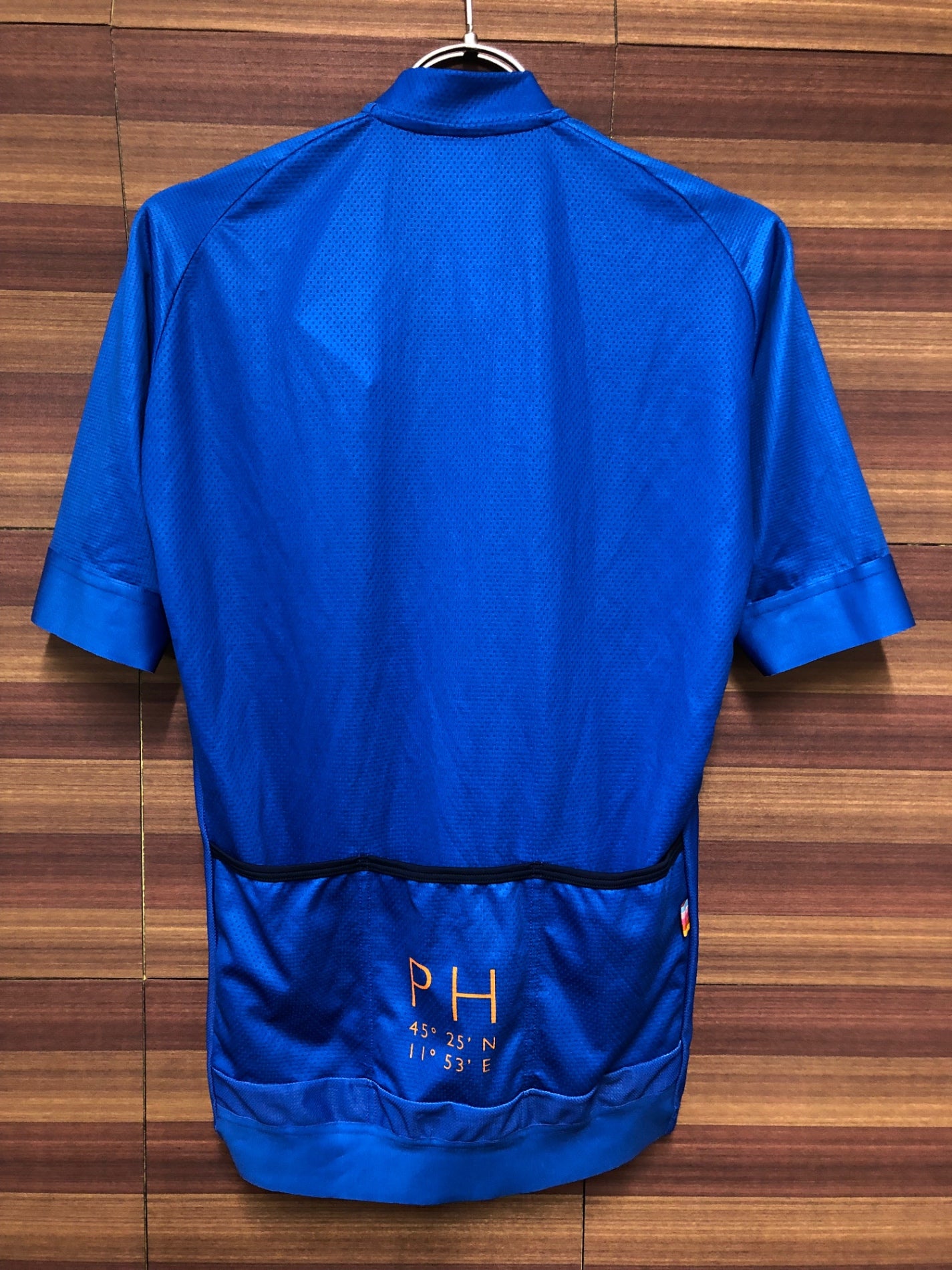 IO585 プッシュハード PUSH HARD 半袖 サイクルジャージ 青 M