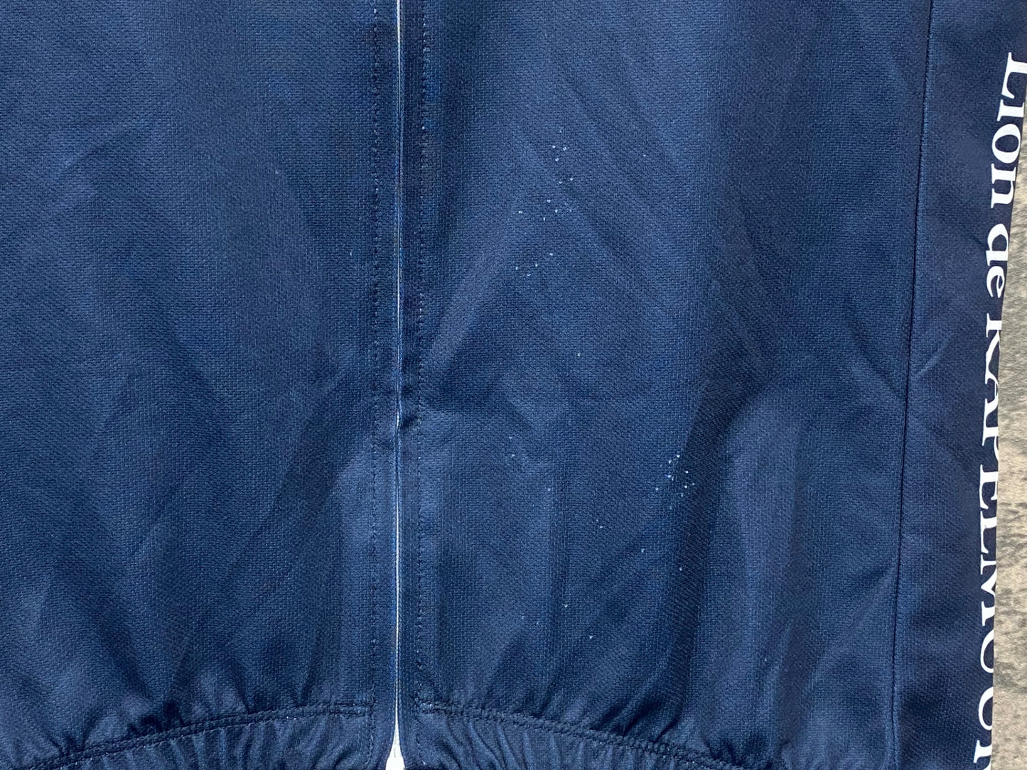 JA838 リオンドカペルミュール Lion de KAPELMUUR 半袖 サイクルジャージ 白 L ※穴あき、汚れのためジャンク