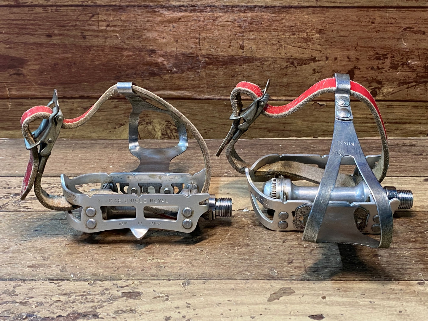 IN069 三ヶ島 MKS ユニーク UNIQUE ロイヤル ROYAL フラットペダル トゥークリップ付属