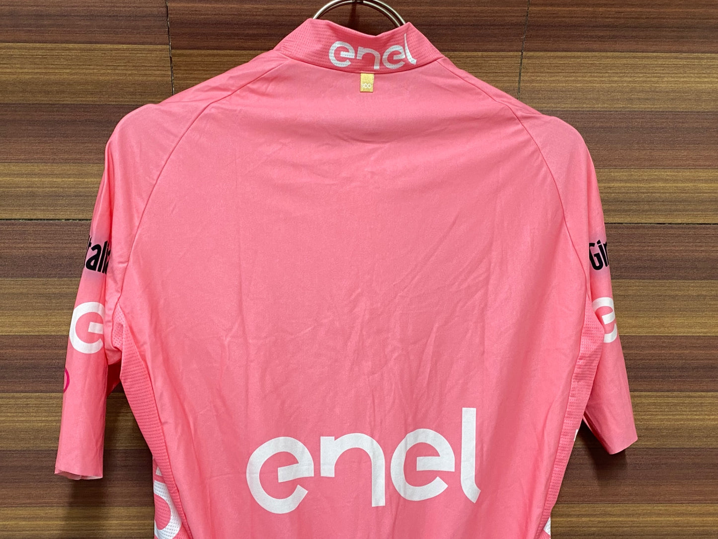 IT945 サンティーニ Santini 半袖 サイクルジャージ ハーフジップ Giro d'Italia ピンク L