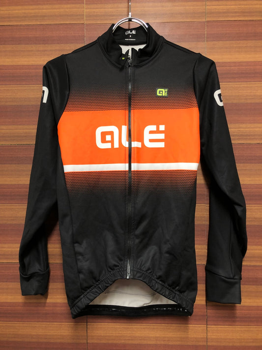 IM873 ALE ロングスリーブジャージ 裏起毛 黒/オレンジ S