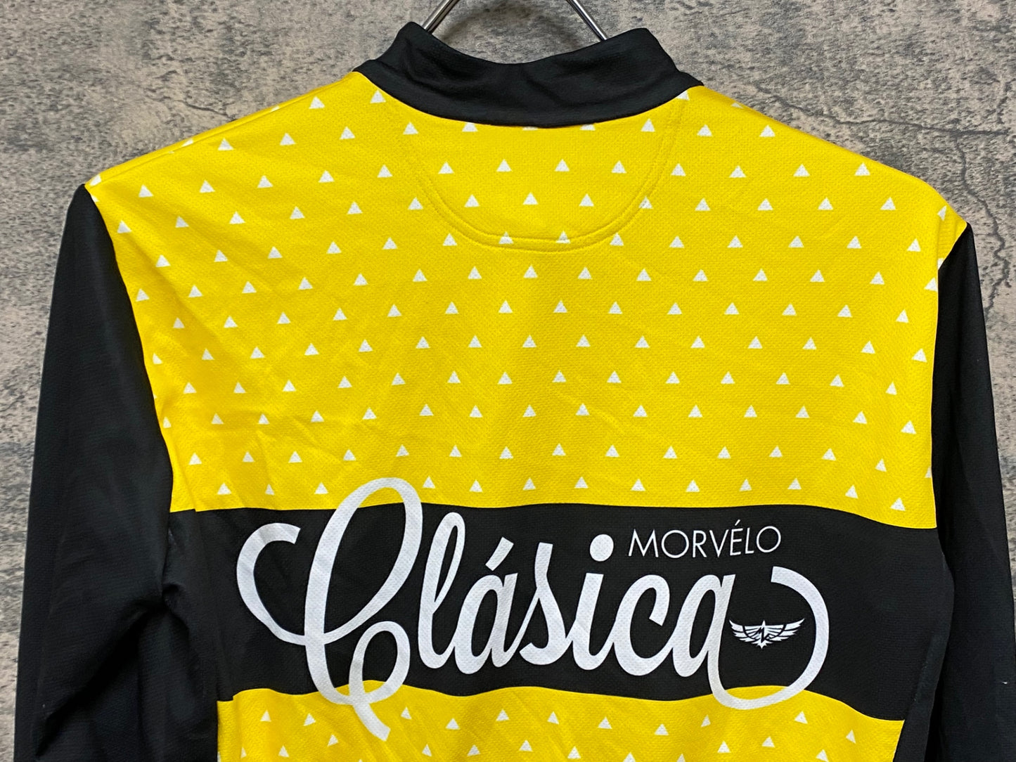 JB584 モルベロ MORVELO 長袖 サイクルジャージ 黄 黒 S 裏起毛