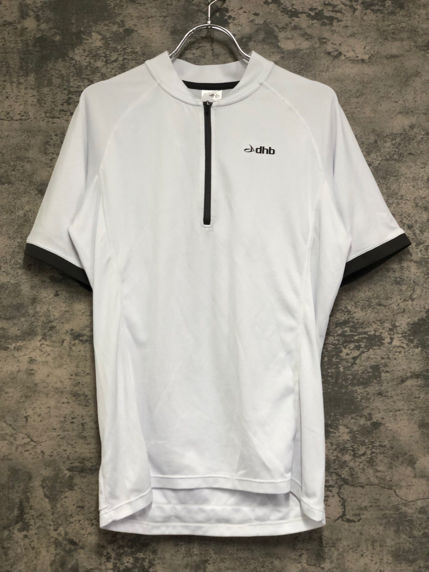 IW157 dhb 半袖 サイクルジャージ 白 M ハーフジップ