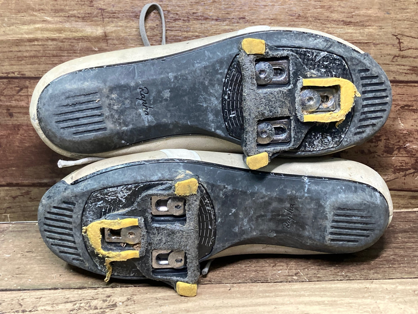 IO194 ラファ Rapha CLASSIC SHOES ビンディングシューズ 茶 ガリ傷 汚れ