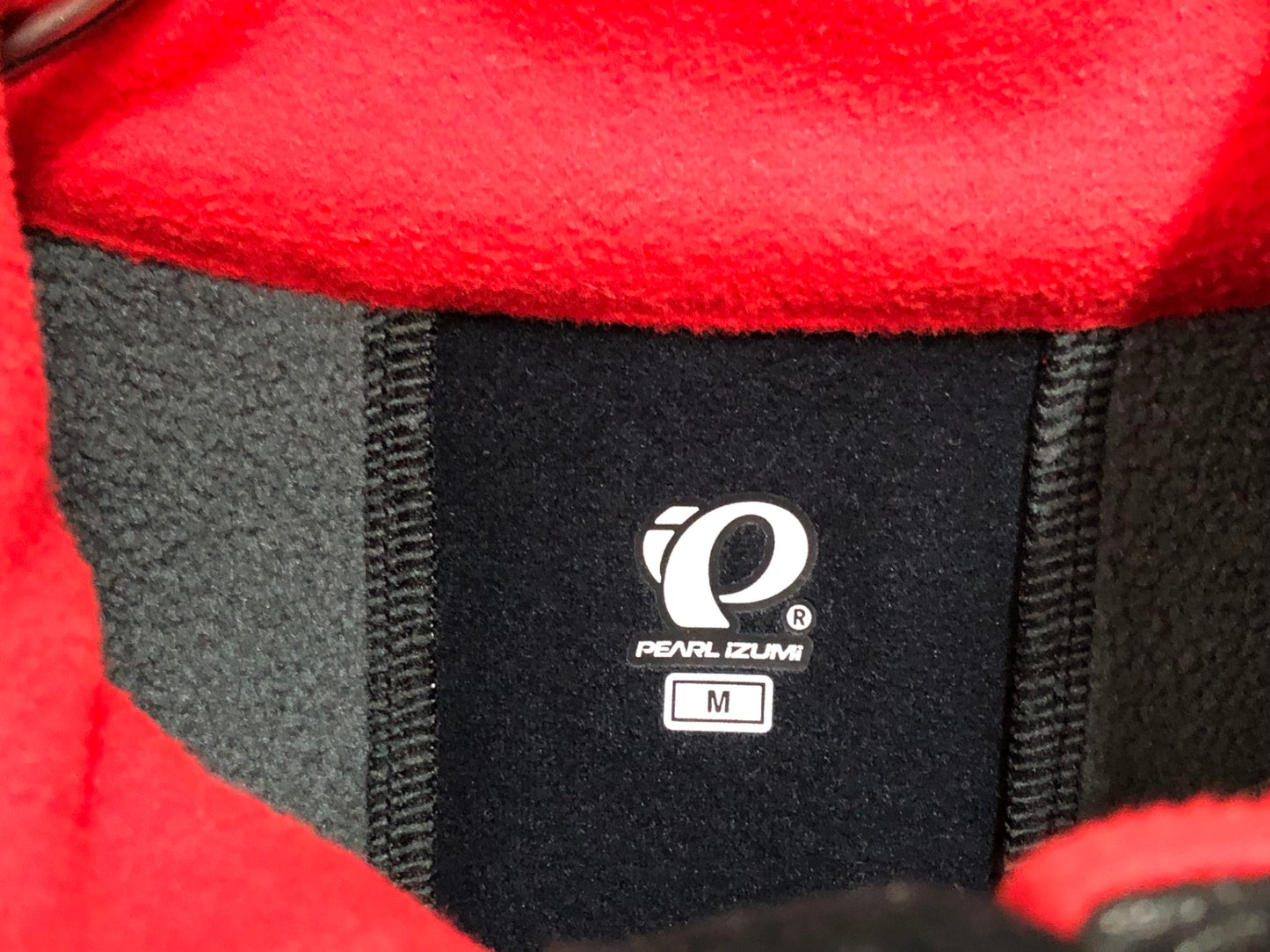 IP249 パールイズミ PEARL iZUMi 長袖 サイクルジャケット 黒 赤 M 裏起毛 WINDBREAK
