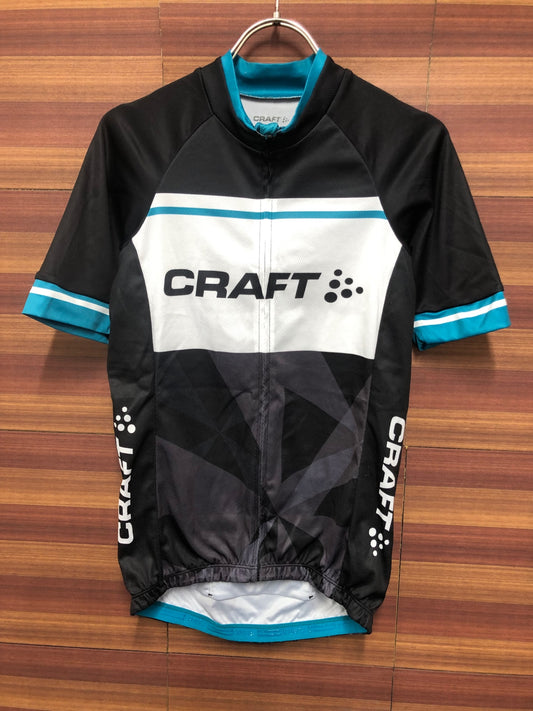 IU727 クラフト CRAFT 半袖 サイクルジャージ 白 黒 S