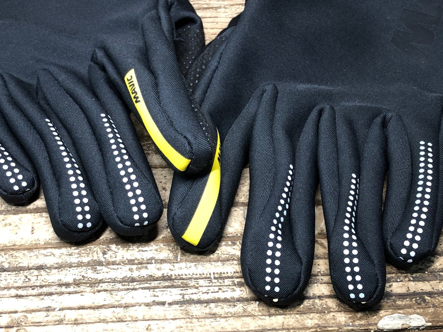 JC312 マヴィック MAVIC 裏起毛 長指 サイクルグローブ 黒 M