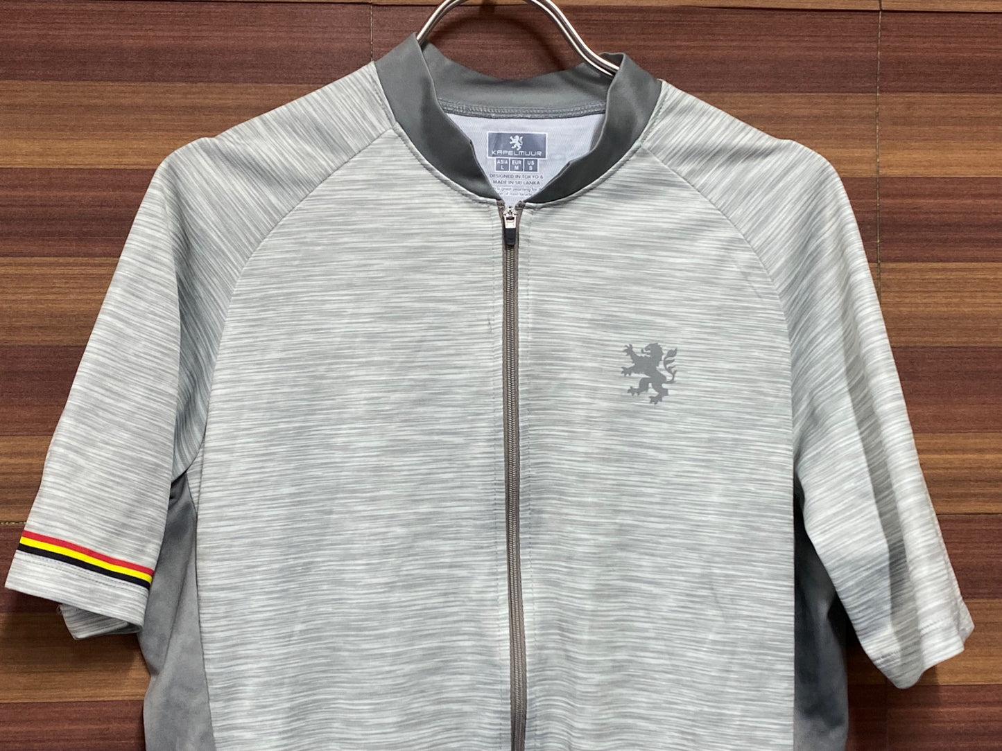 IQ813 カペルミュール kapelmuur 半袖サイクルジャージ グレー ASIA L