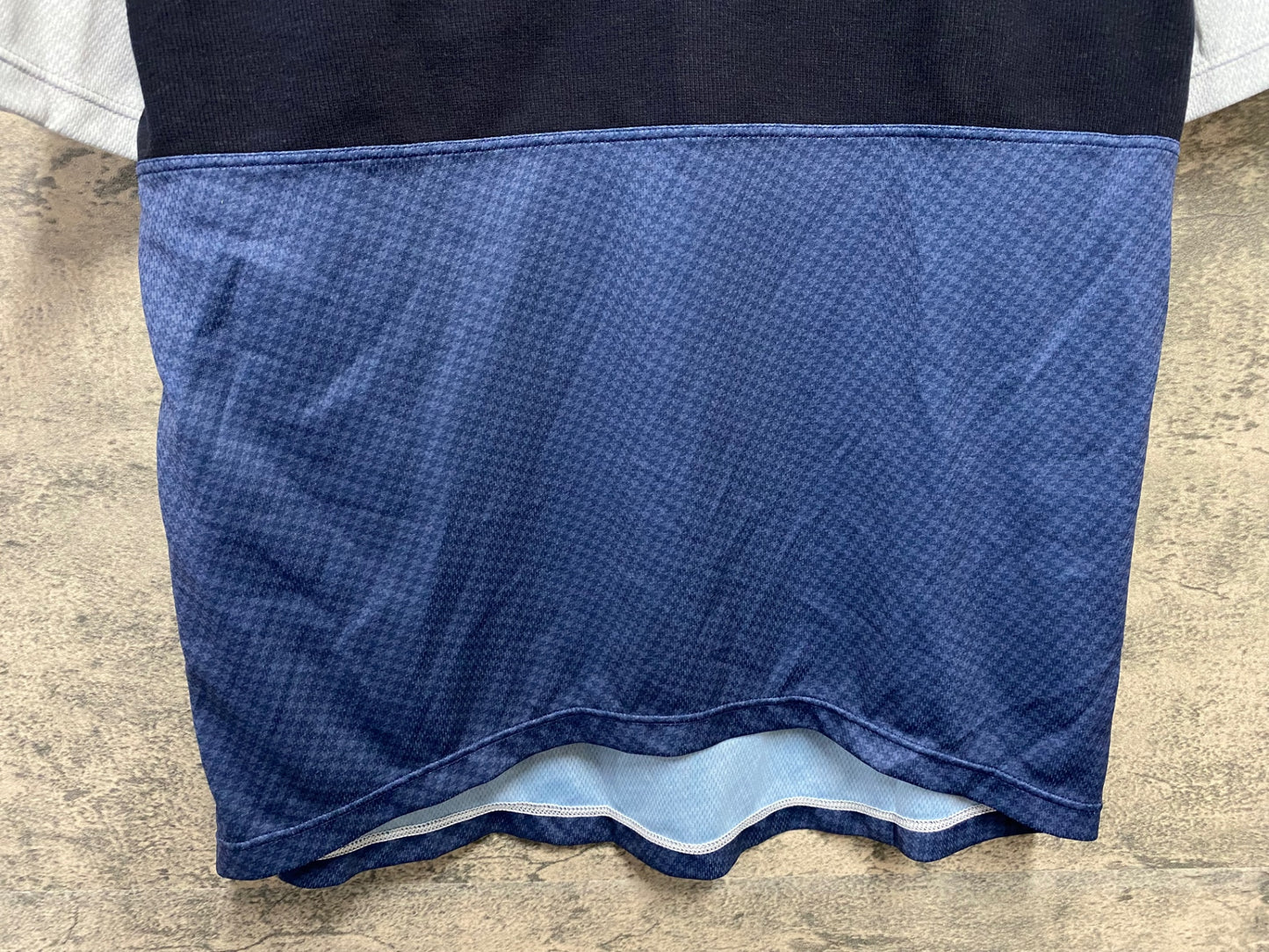 JB760 カペルミュール KAPELMUUR 半袖 サイクルジャージ ハーフジップ 水色 紺 L